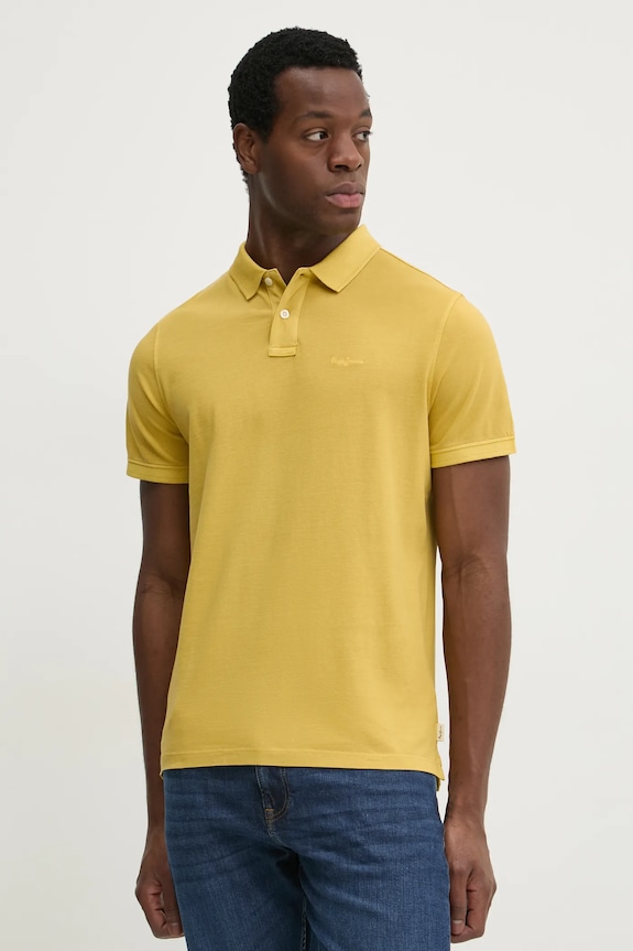 Pepe Jeans polo in cotone giallo PM542099
