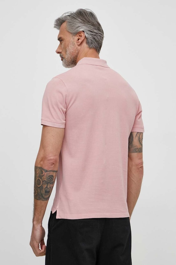 Ρούχα Βαμβακερό μπλουζάκι πόλο Pepe Jeans NEW OLIVER GD PM542099 ροζ