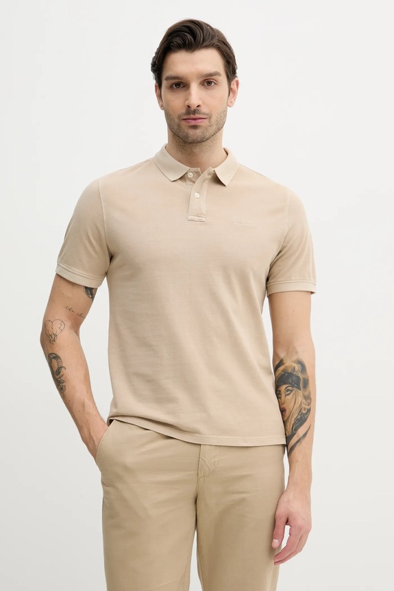 Pepe Jeans polo de bumbac bej PM542099