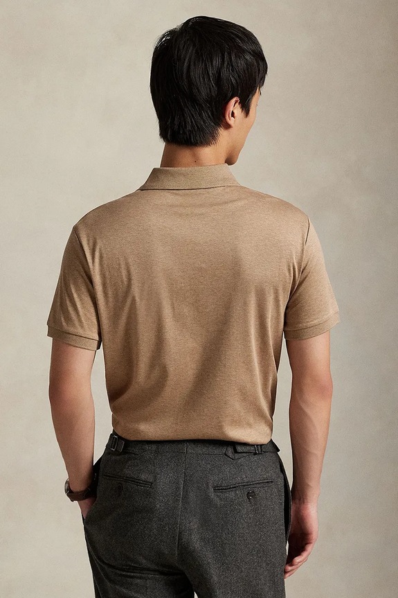 Polo Ralph Lauren πόλο ανδρικό βαμβακερό 710704319 καφέ SS26