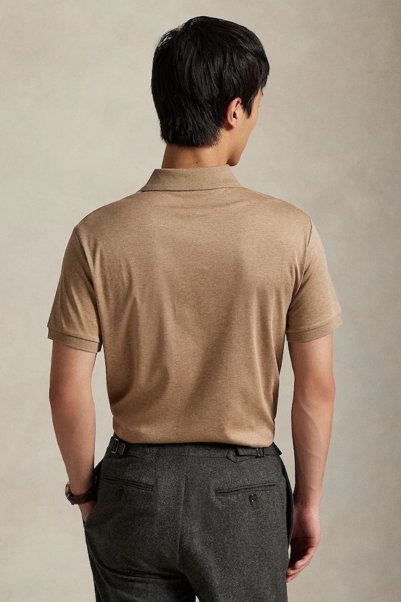 Polo Ralph Lauren πόλο ανδρικό βαμβακερό 710704319 καφέ SS26