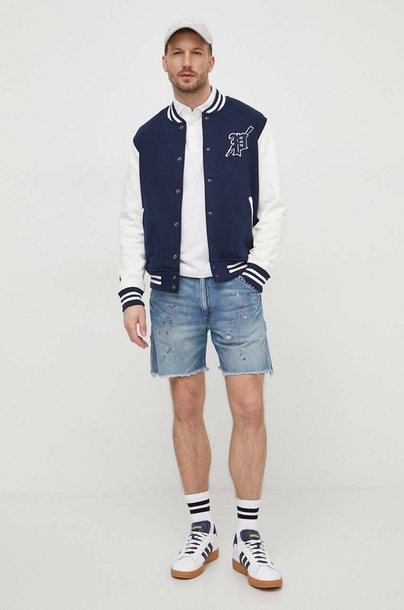 Πόλο με μείγμα με λινό Polo Ralph Lauren 710933390 λευκό SS24