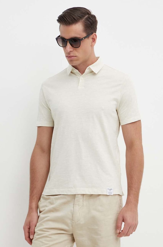 Pepe Jeans polo bawełniane HAZZEL bawełna beżowy PM542150