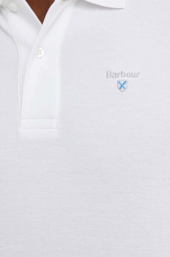 Barbour polo bawełniane MML0358 biały