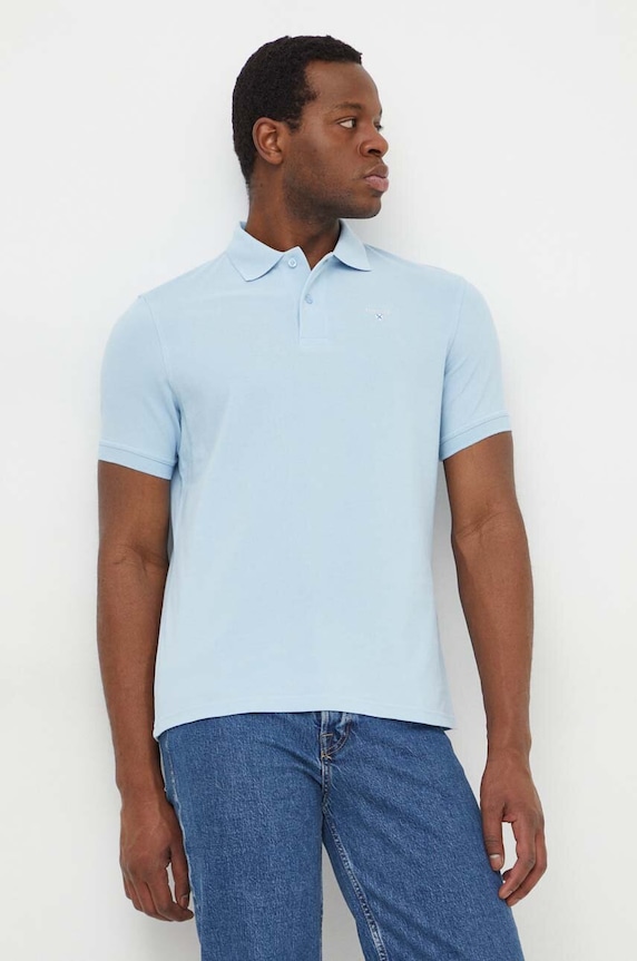 Barbour polo de bumbac MML0358 albastru SS26