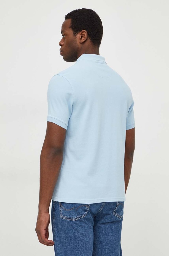Îmbrăcăminte Barbour polo de bumbac MML0358 albastru