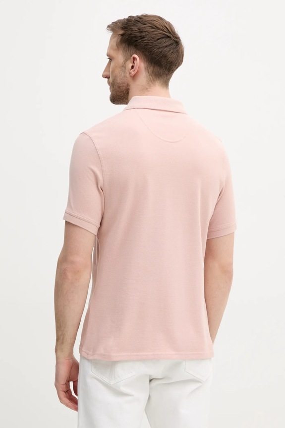 Oblečení Bavlněné polo tričko Barbour MML0358 růžová