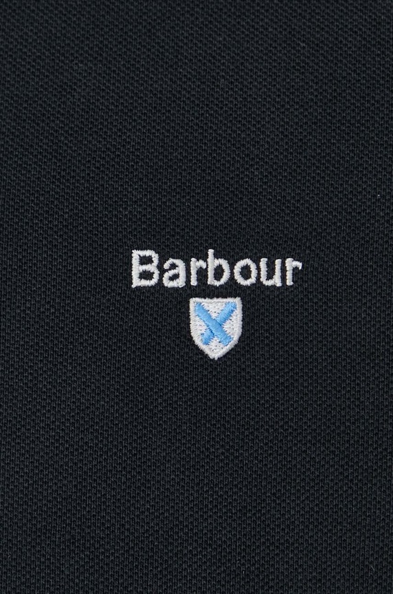 Barbour polo bawełniane MML0358 czarny