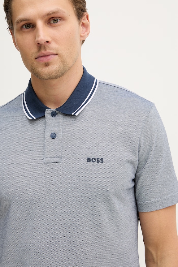 BOSS Orange polo bărbați din bumbac PeoxfordNew albastru 50507814