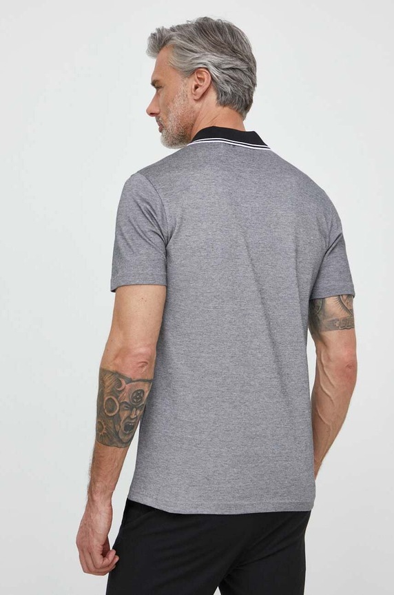 Îmbrăcăminte BOSS Orange polo bărbați din bumbac PeoxfordNew 50507814 gri