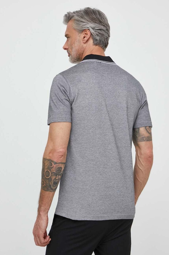 Îmbrăcăminte BOSS Orange polo bărbați din bumbac PeoxfordNew 50507814 gri