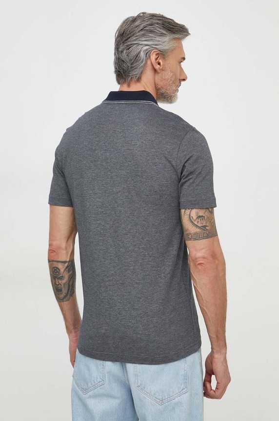 BOSS Orange polo męskie bawełniane PeoxfordNew 50507814 niebieski SS26