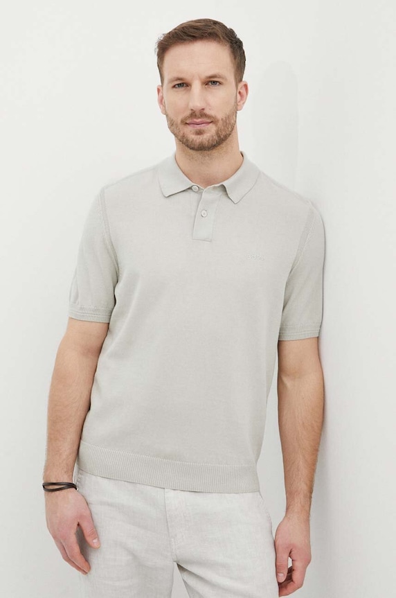 BOSS Orange polo regular beżowy 50514223