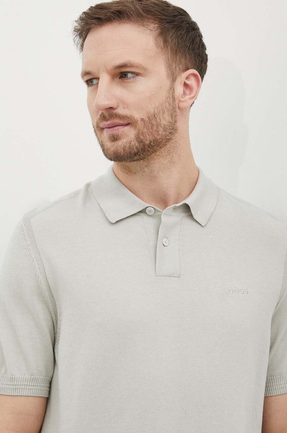 BOSS Orange polo beżowy 50514223