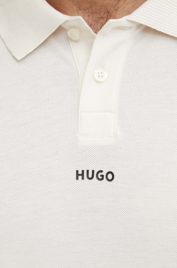 Bavlnené polo tričko HUGO béžová 50493206