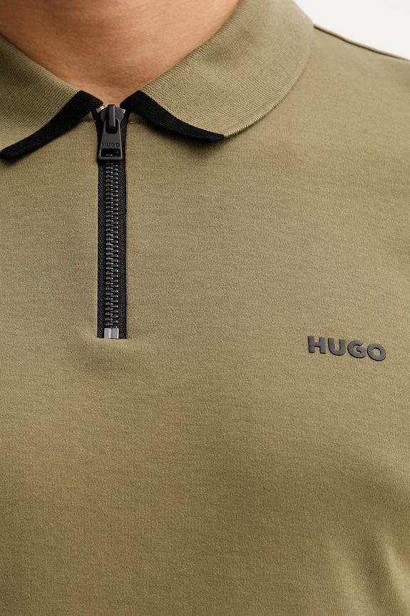 HUGO polo bărbătesc din bumbac Dalomino 50511721 verde