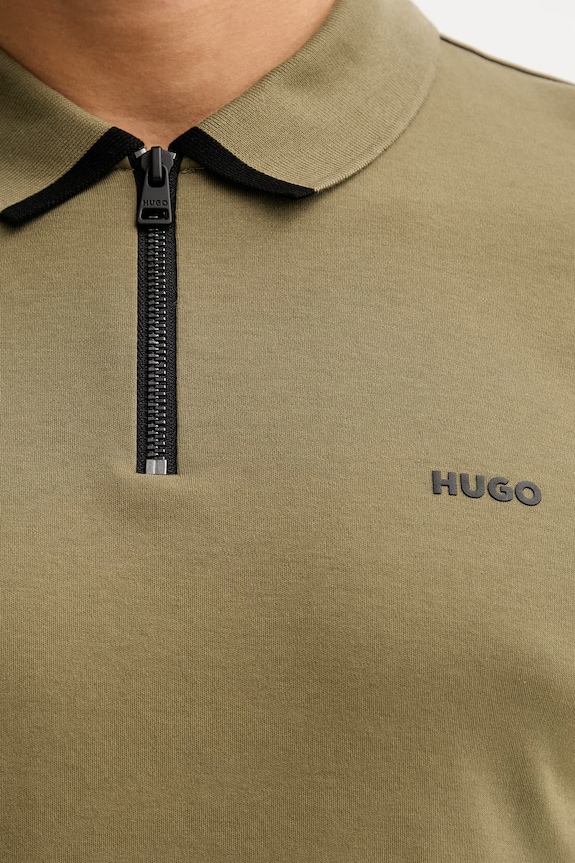 HUGO polo bărbătesc din bumbac Dalomino 50511721 verde