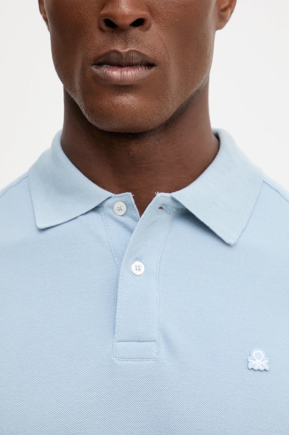 United Colors of Benetton polo de bumbac 3089J3179 albastru