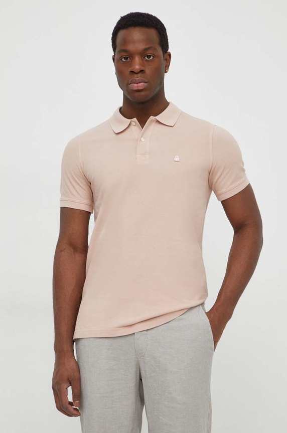 United Colors of Benetton polo bawełniane bawełna różowy 3089J3179