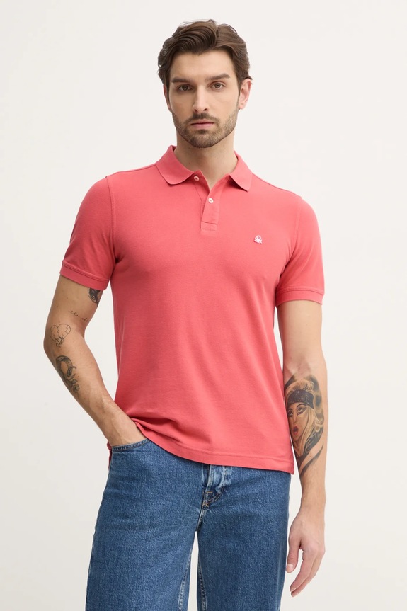 United Colors of Benetton polo de bumbac roz 3089J3179