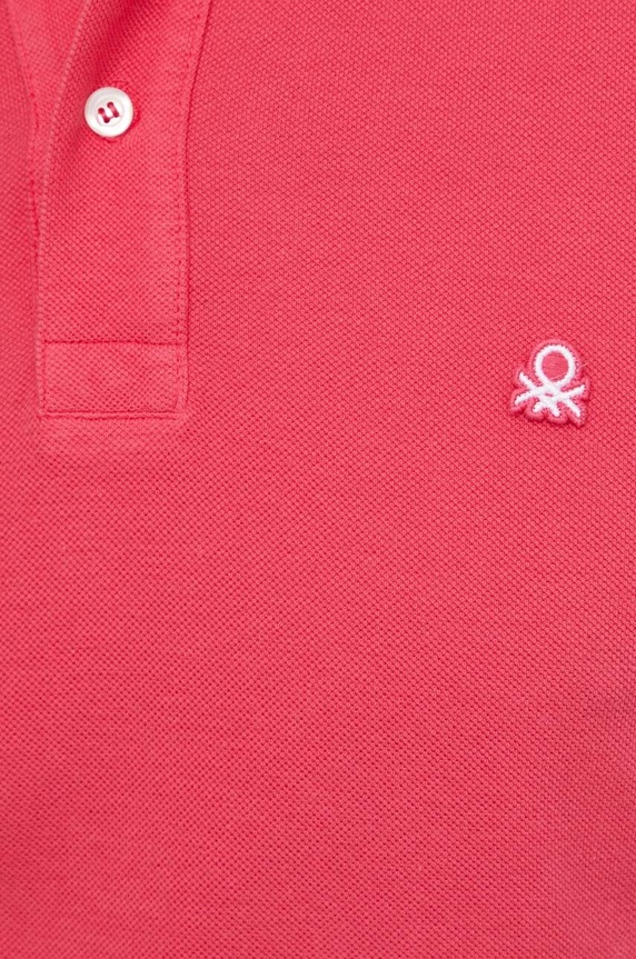 United Colors of Benetton polo bawełniane 3089J3179 różowy