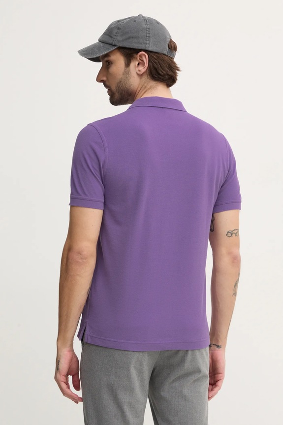 Oblečenie Bavlnené polo tričko United Colors of Benetton 3089J3179 fialová