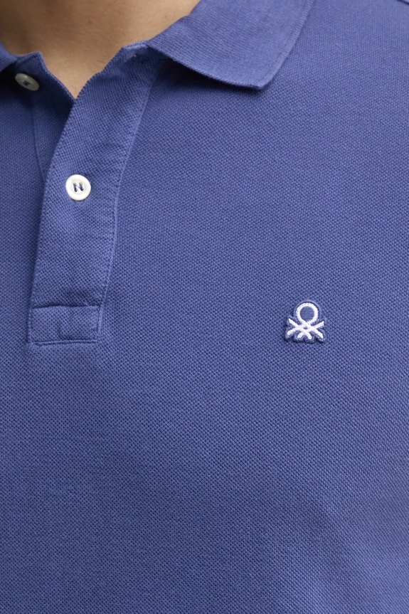 United Colors of Benetton polo bawełniane 3089J3179 granatowy