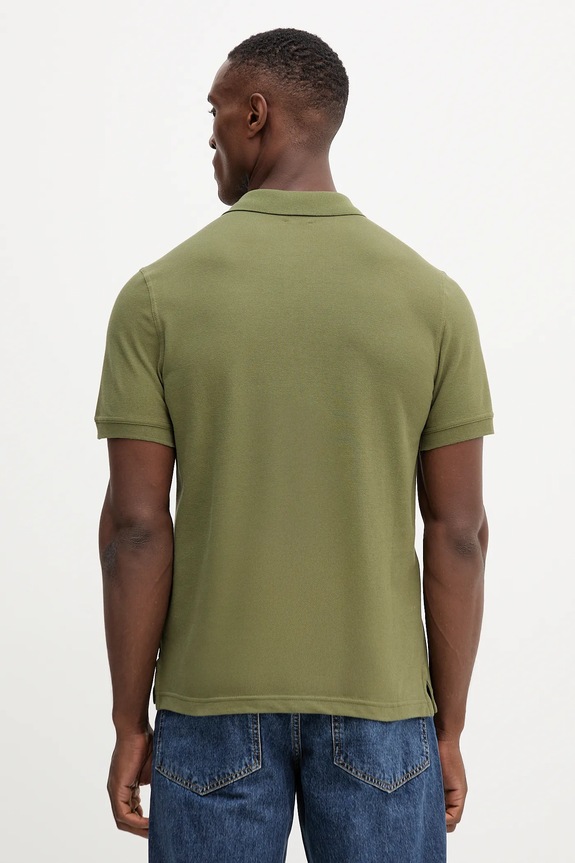 Βαμβακερό μπλουζάκι πόλο United Colors of Benetton 3089J3179 πράσινο AA00