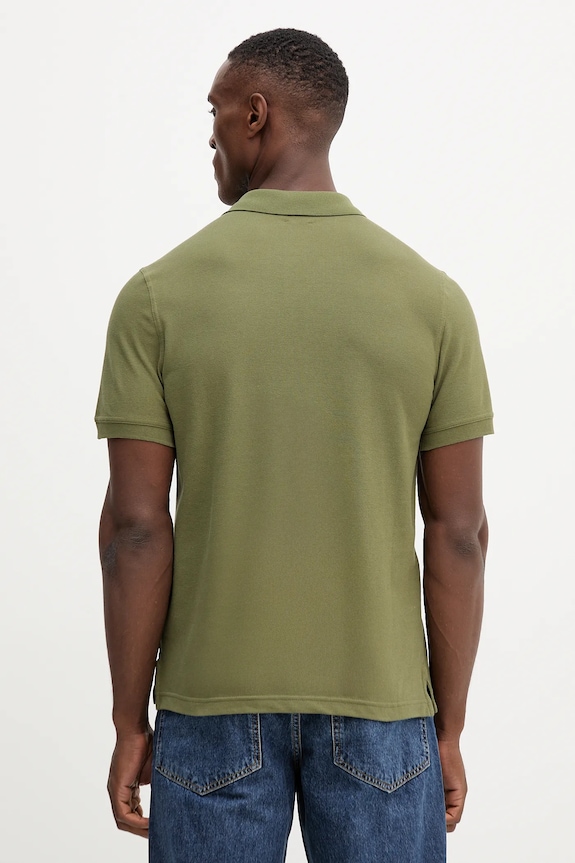 Βαμβακερό μπλουζάκι πόλο United Colors of Benetton 3089J3179 πράσινο AA00