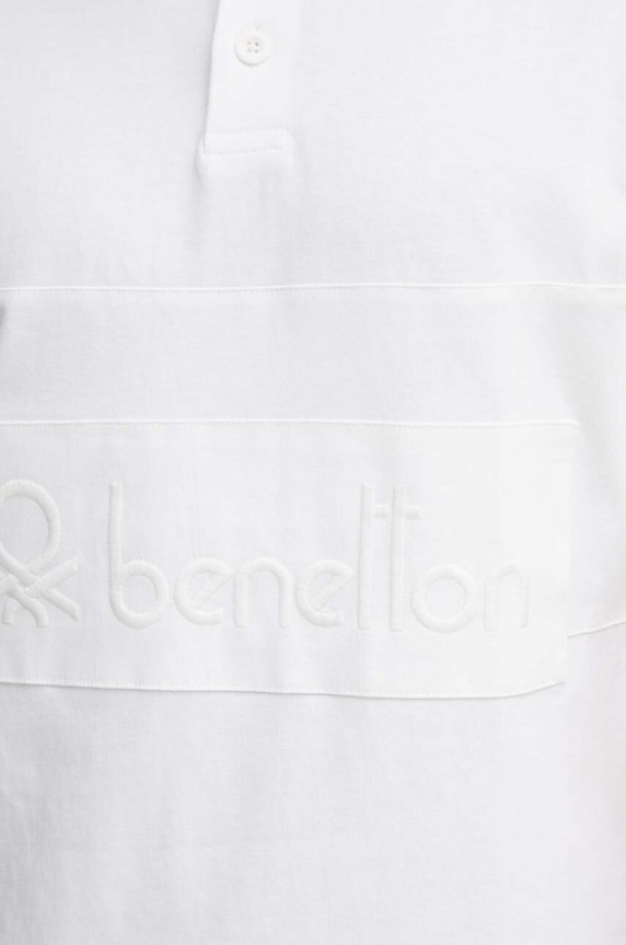 United Colors of Benetton polo bawełniane 3MCYU301U biały