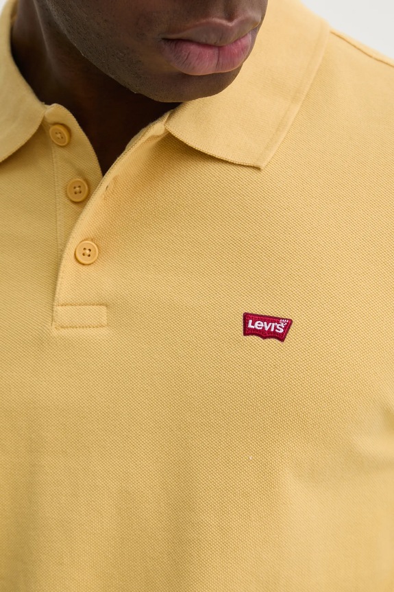 Levi's polo bawełniane 35883 żółty