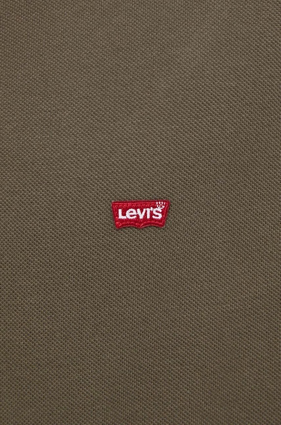 Bavlněné polo tričko Levi's zelená 35883