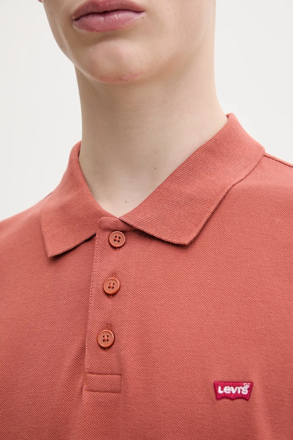 Bavlnené polo tričko Levi's 35883 oranžová