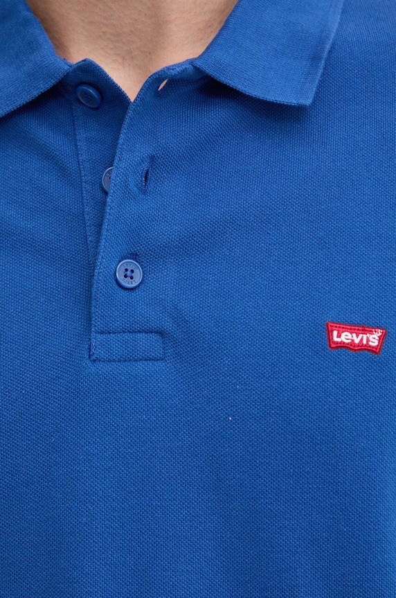 Βαμβακερό μπλουζάκι πόλο Levi's 35883 μπλε