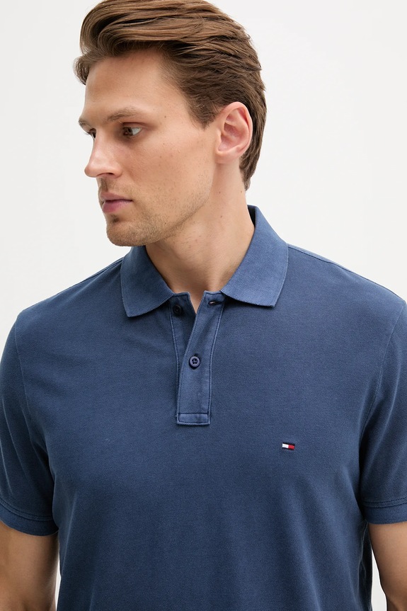 Odzież Tommy Hilfiger polo bawełniane MW0MW34757 granatowy