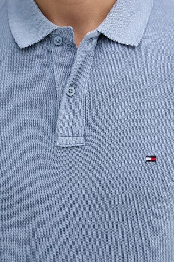 Βαμβακερό μπλουζάκι πόλο Tommy Hilfiger μπλε MW0MW34757