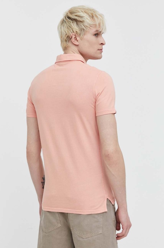 Odzież Superdry polo bawełniane M1110323A.MUI różowy