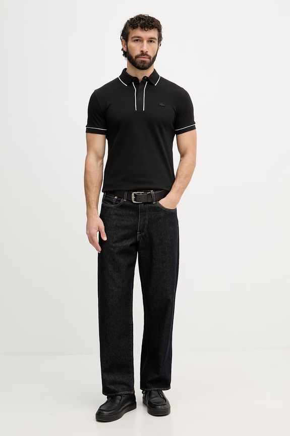 Lacoste polo bărbați din bumbac cu elastan PH8184 negru SS26