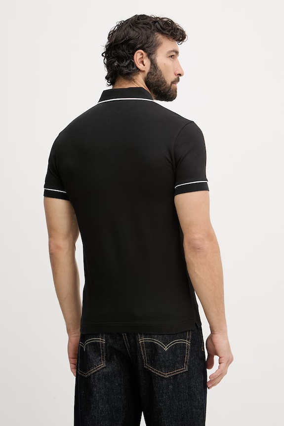 Îmbrăcăminte Lacoste polo bărbați din bumbac cu elastan PH8184 negru
