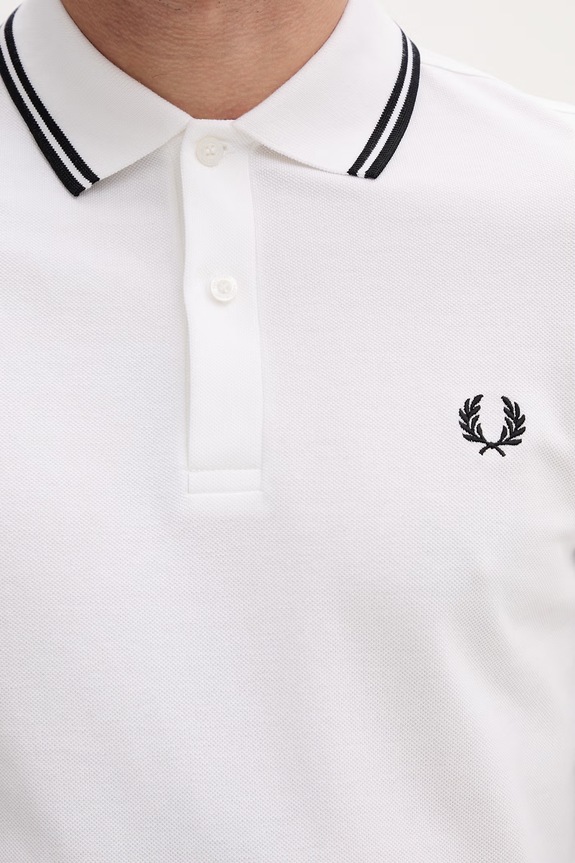 Fred Perry cotton polo shirt Twin Tipped Shirt M3600.200 white