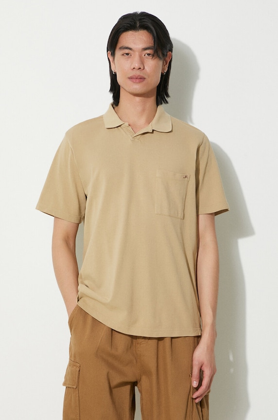 Universal Works cotton polo shirt Vacation Polo cotton beige 30603.SUMMER.OAK