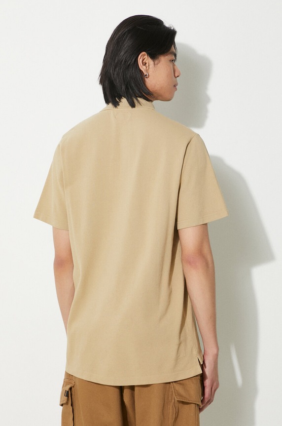 Clothing Universal Works cotton polo shirt Vacation Polo 30603.SUMMER.OAK beige
