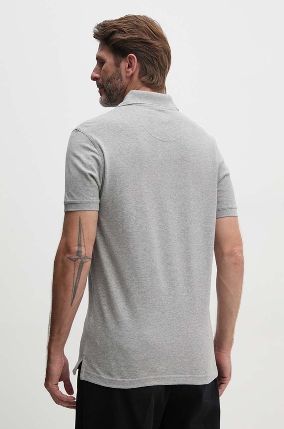 Odzież Barbour polo męskie bawełniane MML0012 szary