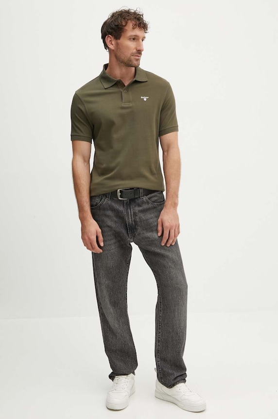 Barbour polo tričko pánske bavlnené MML0012 zelená AA00