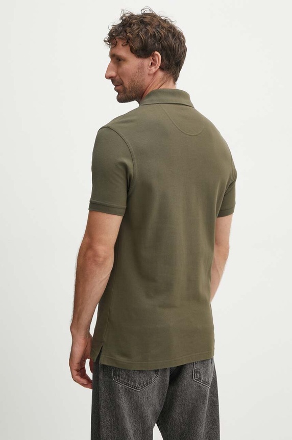 Ρούχα Barbour πόλο ανδρικό βαμβακερό MML0012 πράσινο