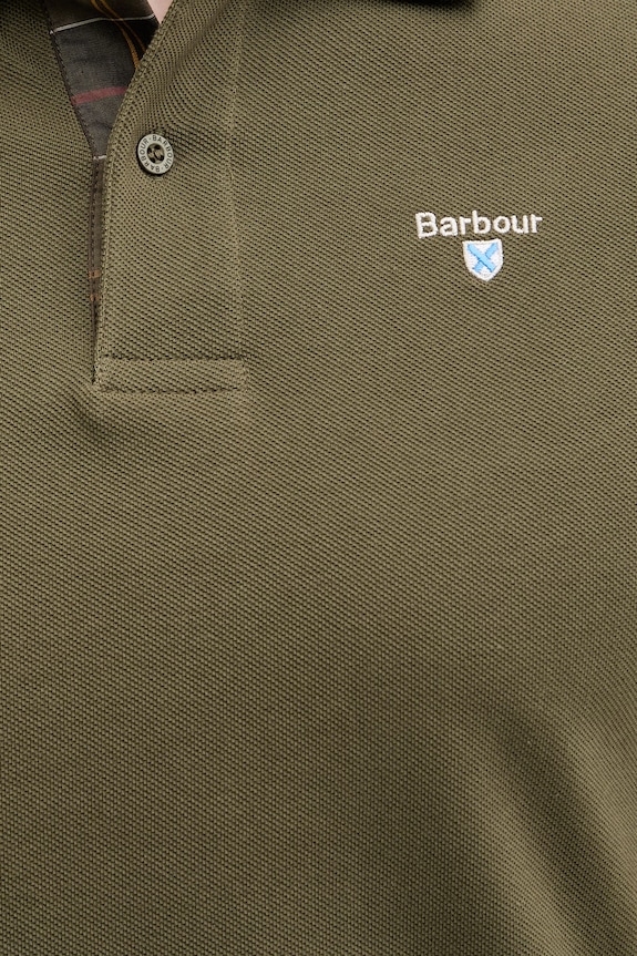Barbour поло для мужчин из хлопка MML0012 зелёный