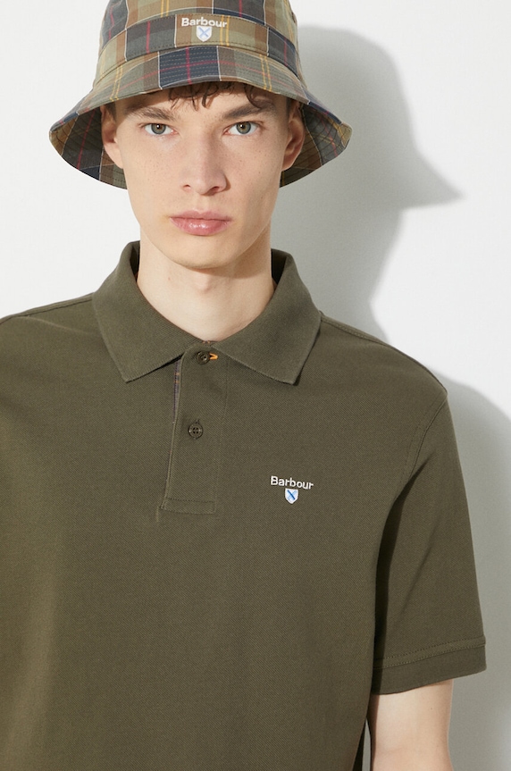 Barbour πόλο ανδρικό βαμβακερό MML0012 πράσινο