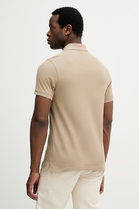 Ρούχα Barbour πόλο ανδρικό βαμβακερό MML0012 μπεζ