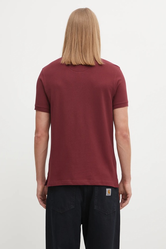 Îmbrăcăminte Barbour polo din bumbac pentru bărbați MML0012 burgundia