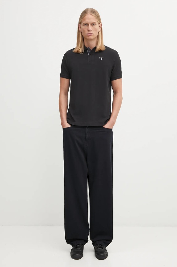 Barbour polo din bumbac pentru bărbați MML0012 negru